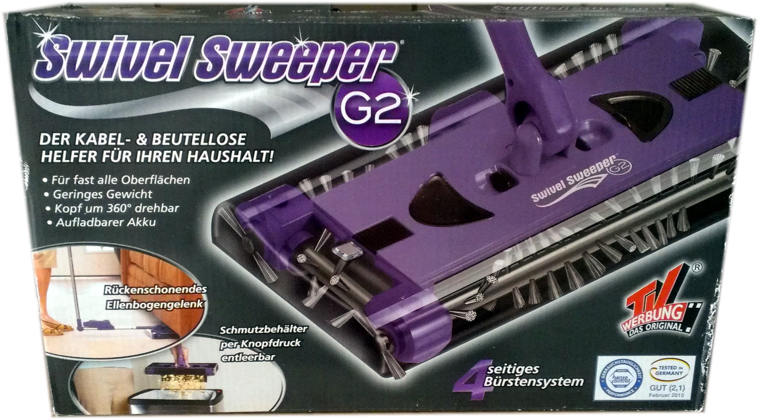 Akku Besen Swivel Sweeper G2 bekannt aus der TV Werbung NEU Lila eBay